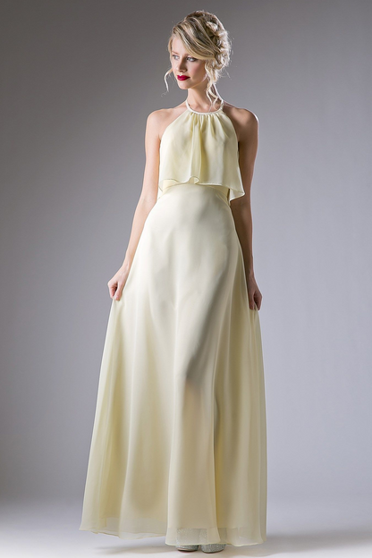 Long Chiffon Sheath Dress-0