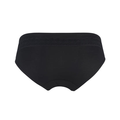 Champagne - Silk & Organic Cotton Brief in Black-2