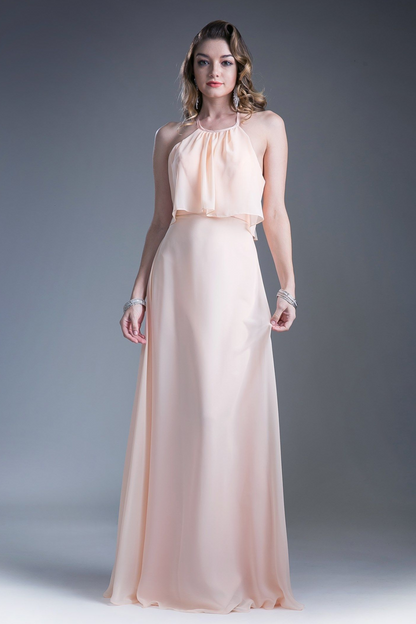 Long Chiffon Sheath Dress-1