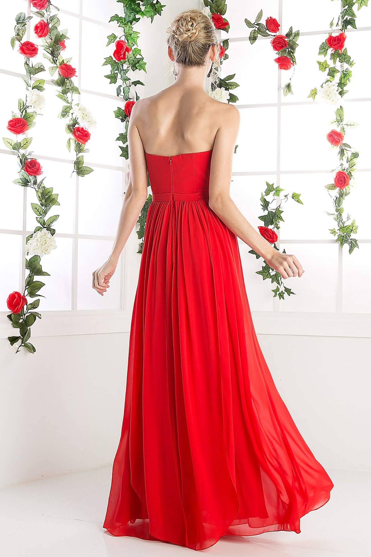 Strapless Sweetheart Necklin Dress-1