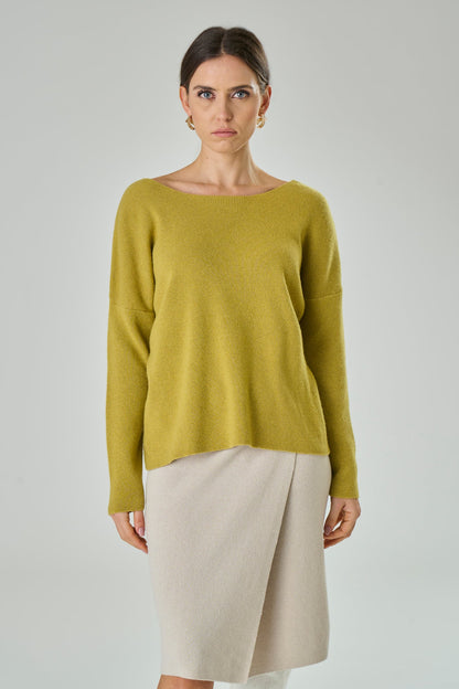 Maglia in misto Cashmere con incrocio sul retro - Andrea-0