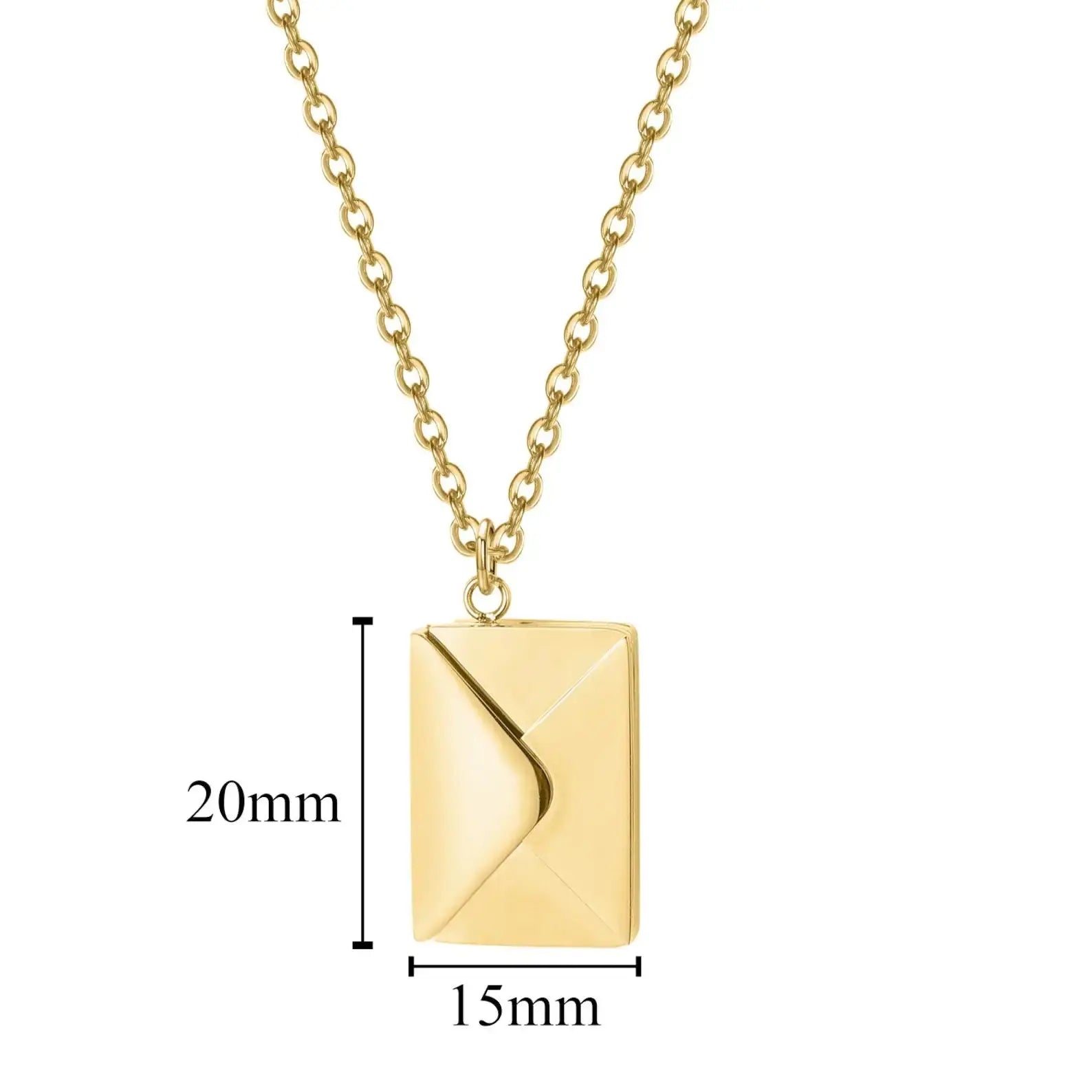 Envelope Necklace With Message - message necklace-4