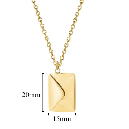 Envelope Necklace With Message - message necklace-4