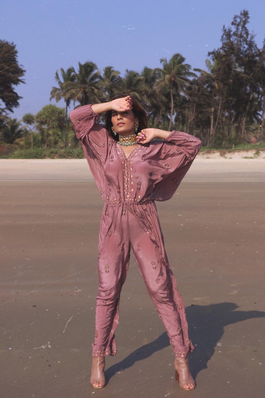 Krshna - Mauve Jumpsuit-0