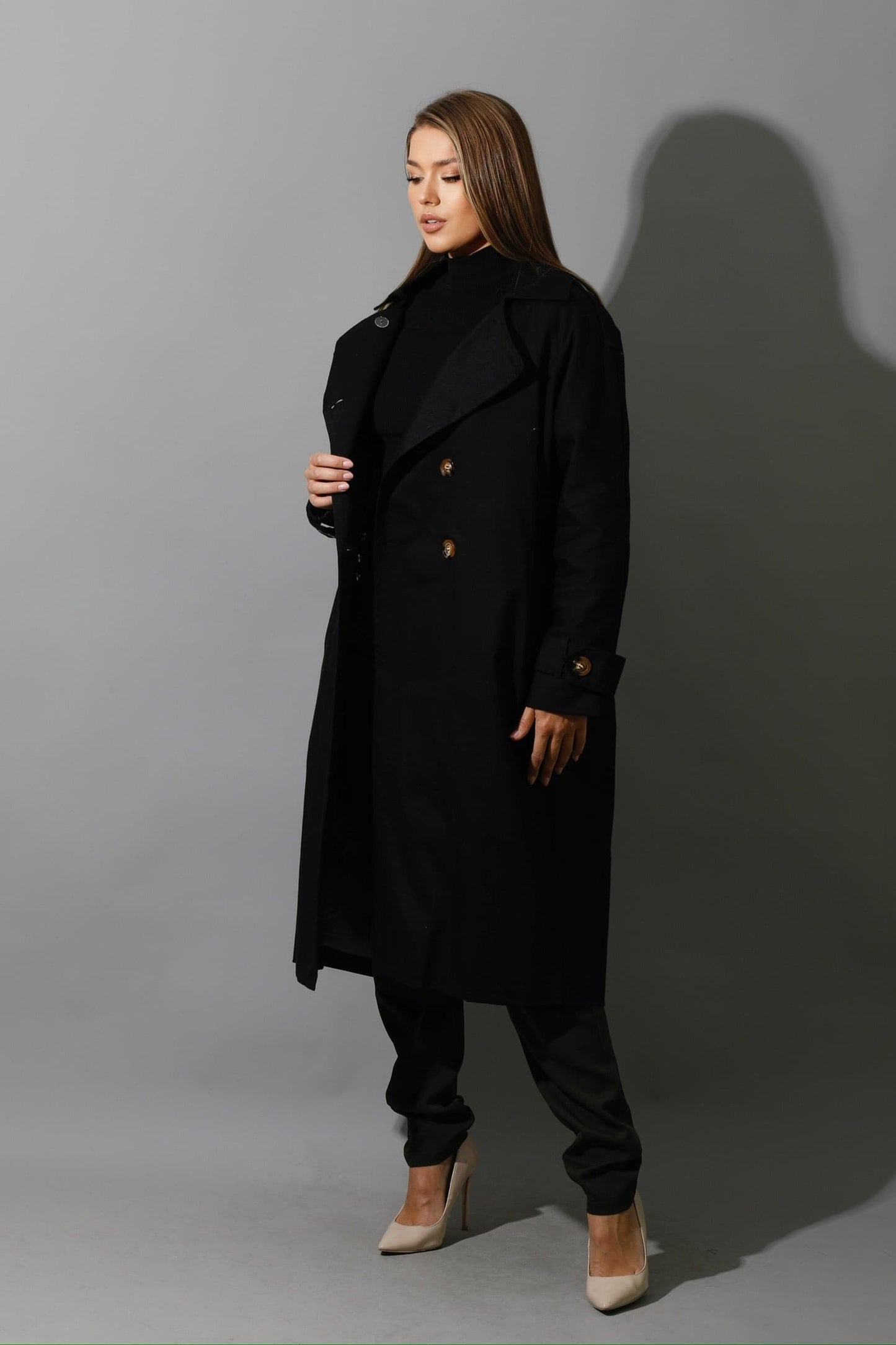 Trench Coat - Black-0