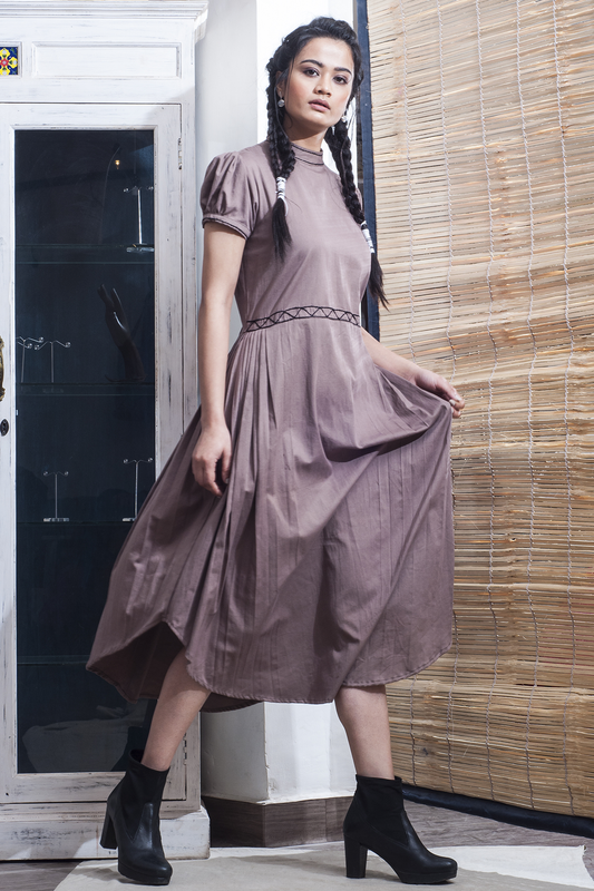 Ramira - Mauve Asymmetric Dress-0