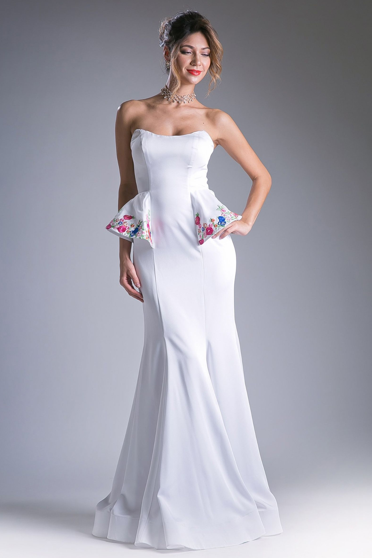 Long Mermaid Strapless Gown-0