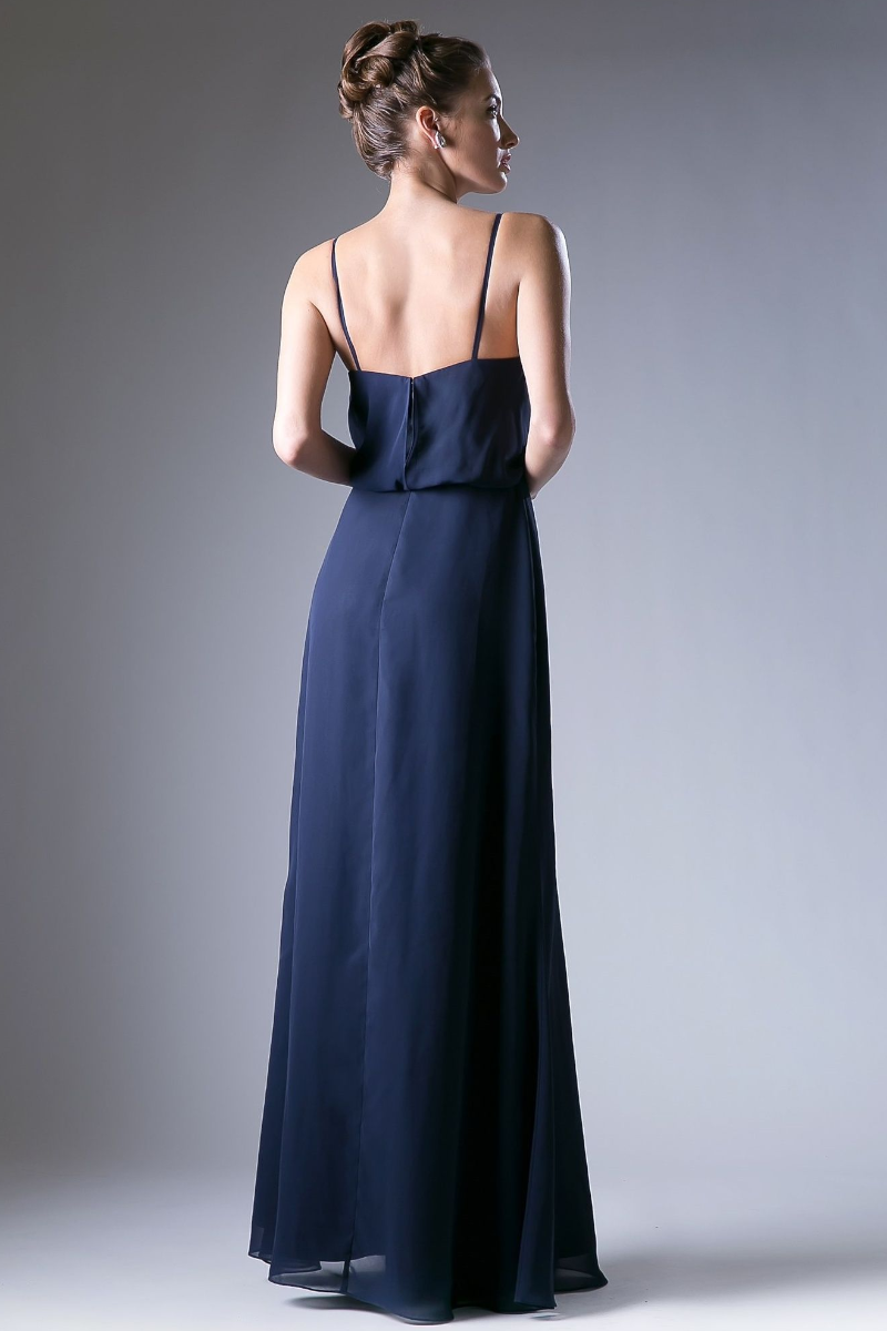 Long V Neckline Dress-4