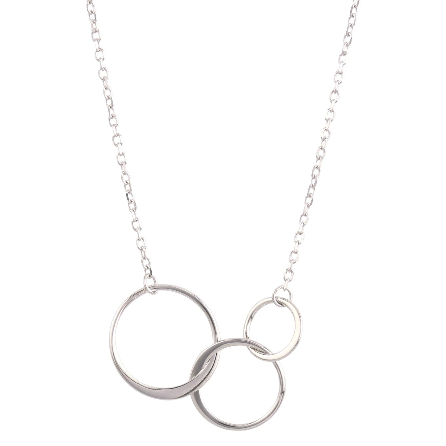 Three Circle Pendant Necklace - Interlocking necklace-1