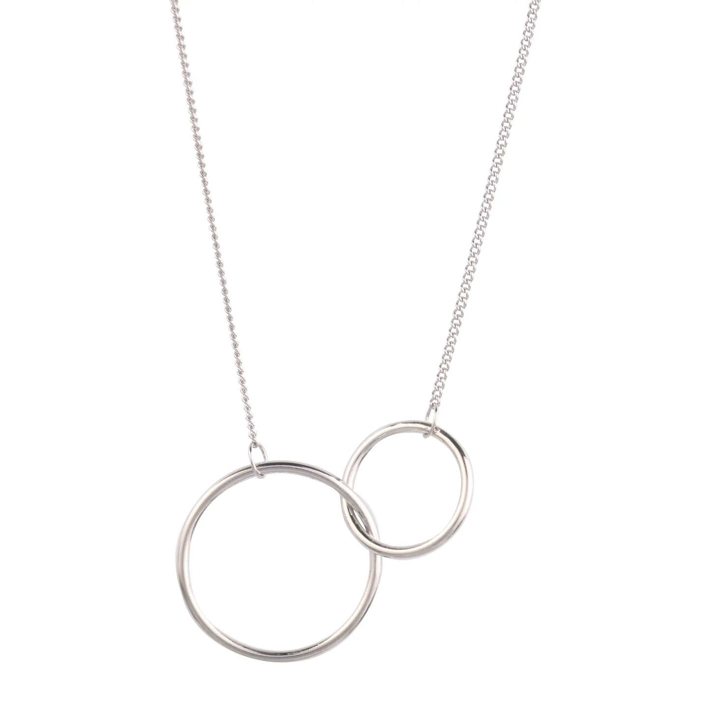 Two Circle Interlocking Pendant Necklace-1