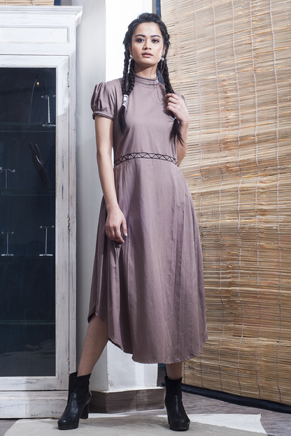 Ramira - Mauve Asymmetric Dress-1