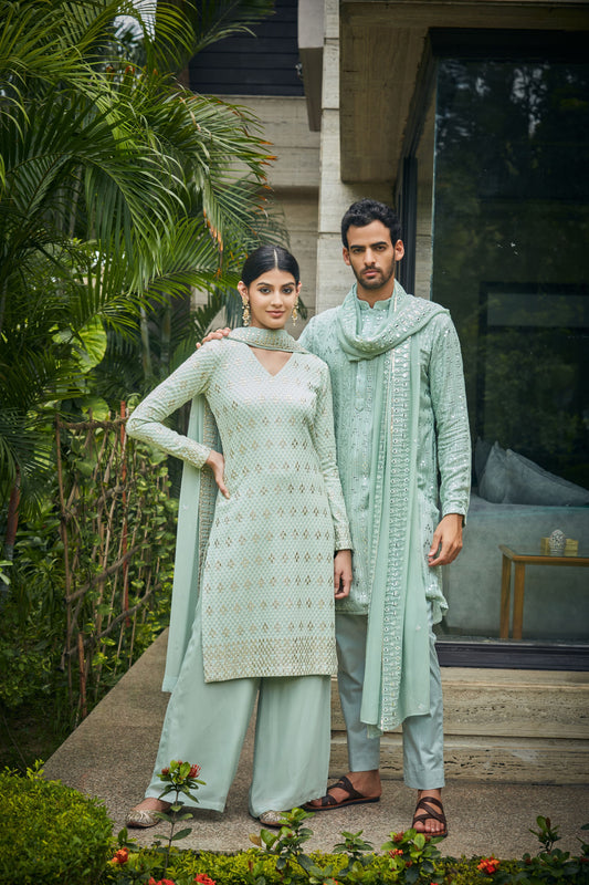 ROHANA & DEVAGYA- PASTEL GREEN SETS-0