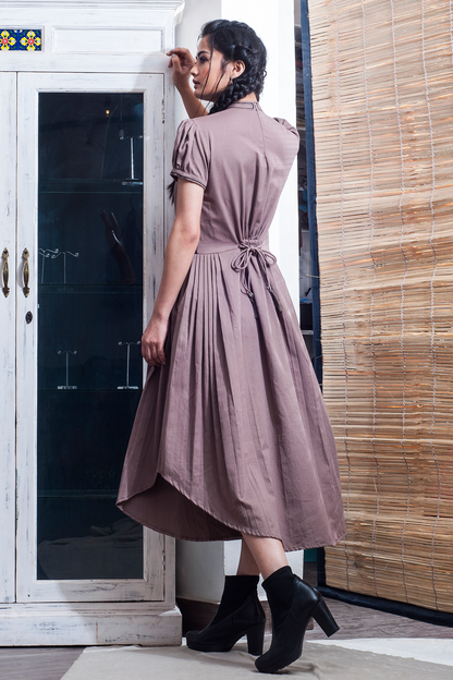 Ramira - Mauve Asymmetric Dress-3