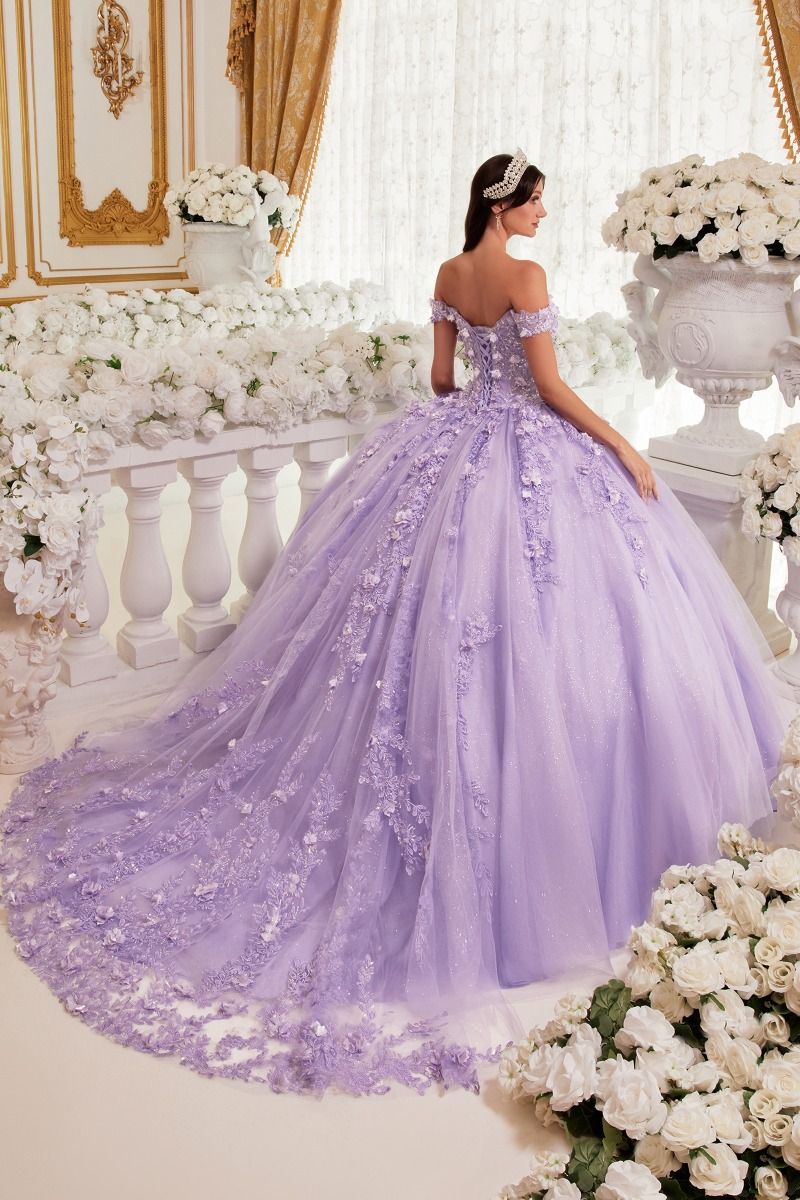 Off The Shoulder Quinceanera Ball Gown-1