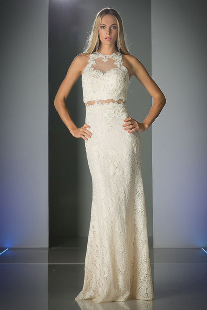 Beaded Lace Sheath Dress-3