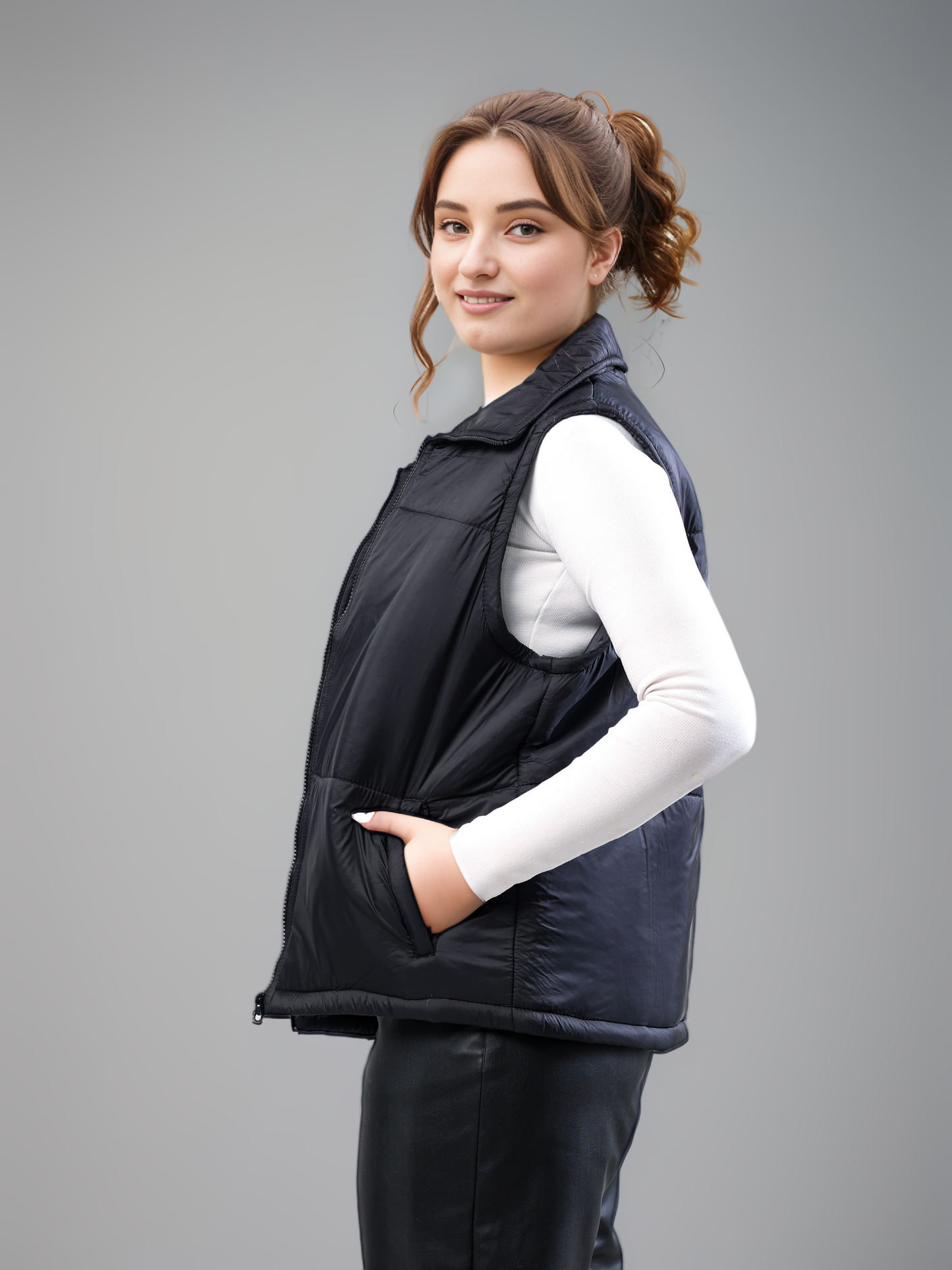 Puffer Vest - Black-3