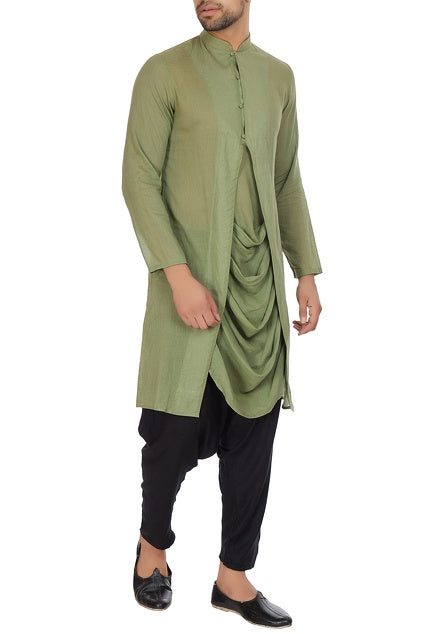 Roman - Cowl Kurta Set-0