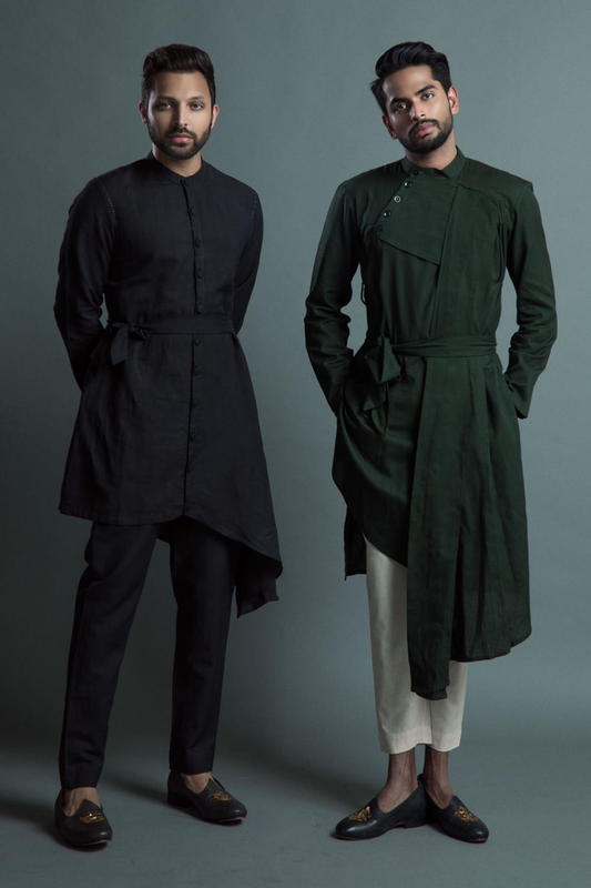 Bohame x Amit Shah - Edition 1 Black Kurta Set-0