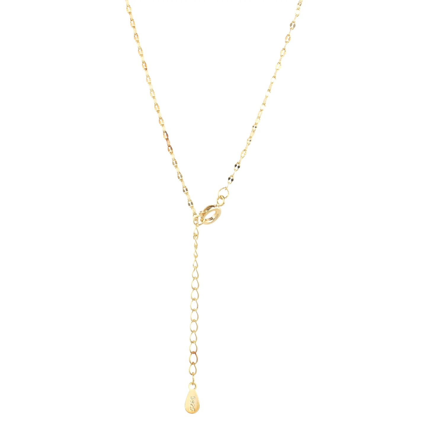 14K Gold Plated Solitaire Necklace-2