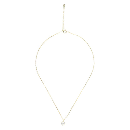 14K Gold Plated Solitaire Necklace-3