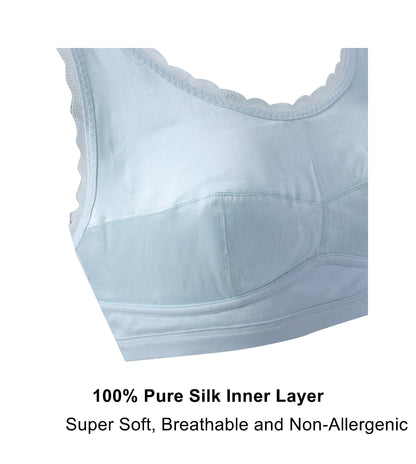 Georgia - Silk Back Support Full Coverage Wireless Organic Cotton Bra-2