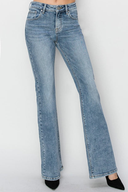 RISEN Full Size Mid Rise Bootcut Jeans-3