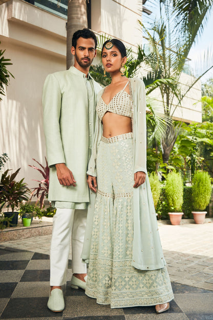 HARIT & RUHI- PASTEL GREEN SETS-0