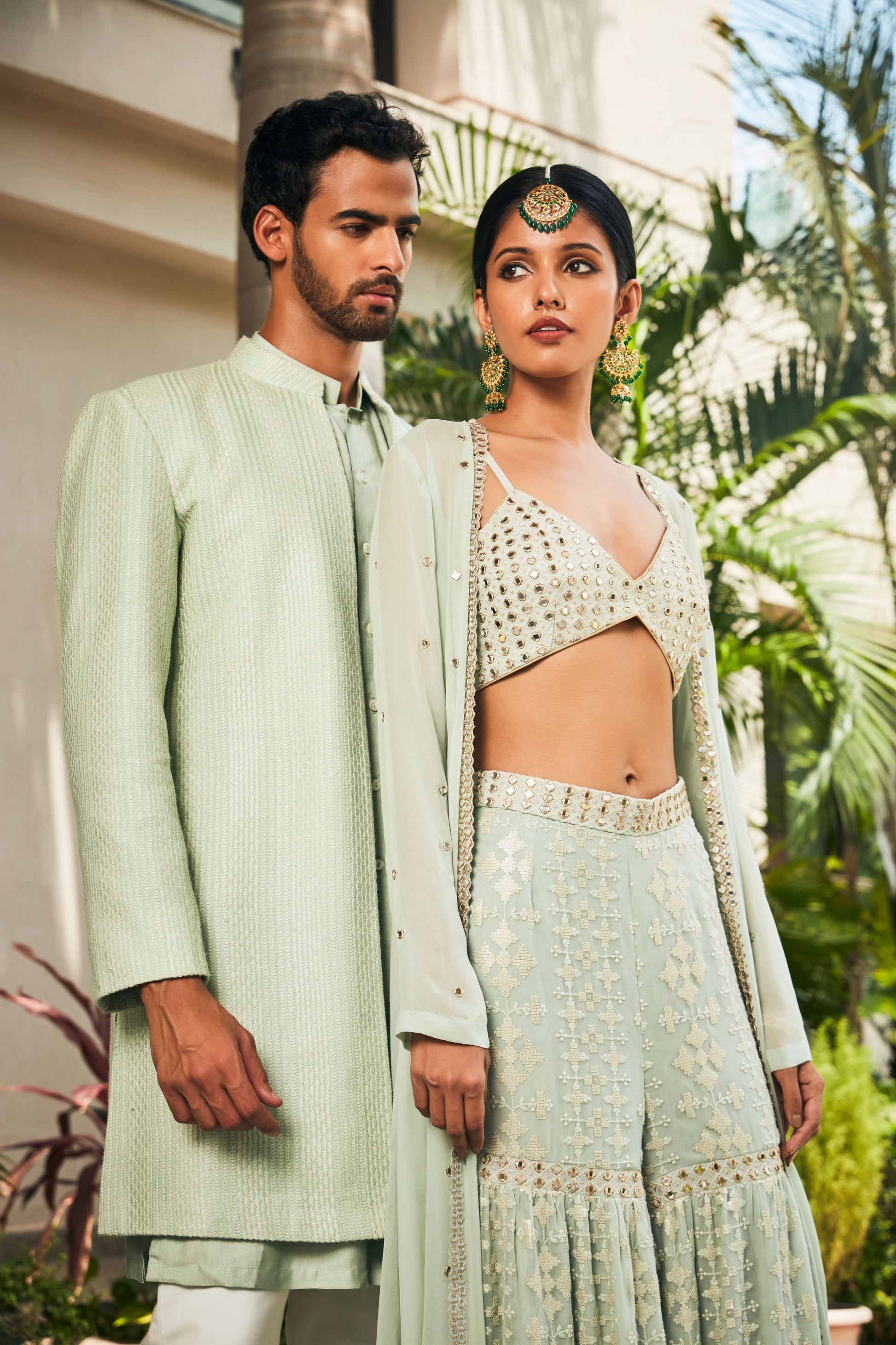 HARIT & RUHI- PASTEL GREEN SETS-1