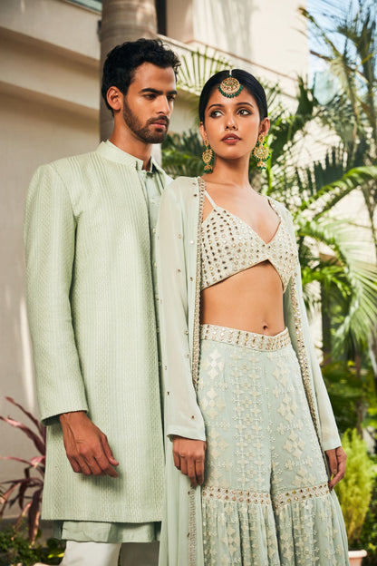 HARIT & RUHI- PASTEL GREEN SETS-1