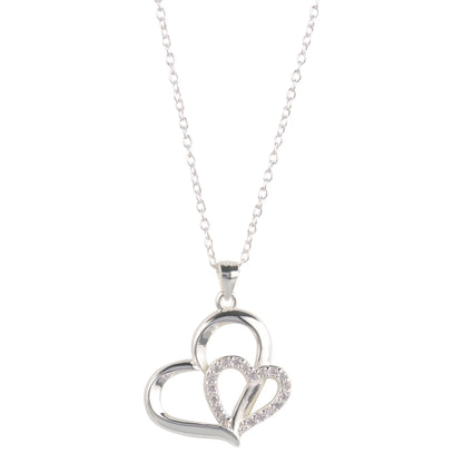 Eternity Necklace Love Heart Pave Necklace-1