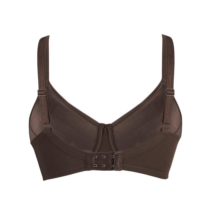 Cocoa-Supportive Non-Wired Silk & Organic Cotton Full Cup Bra with removable paddings-3