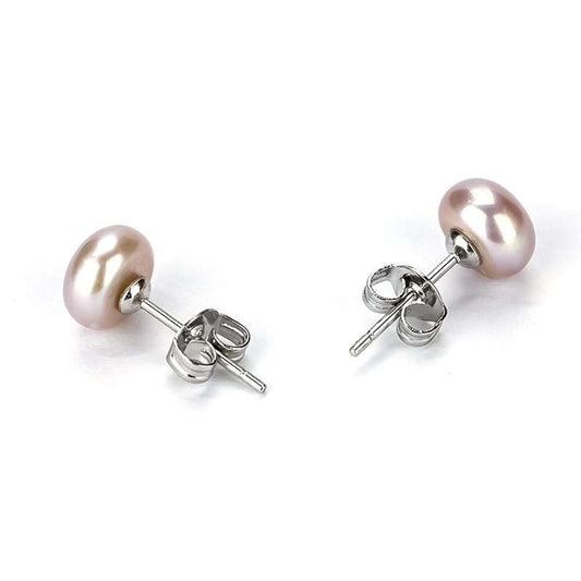 Freshwater Purple Pearls Kellyville Earrings 7-8mm AAA-0