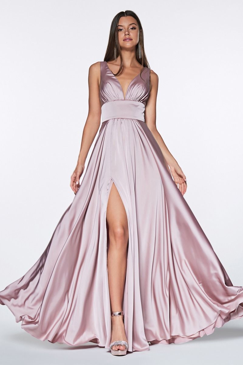 Satin A-Line Dress-4