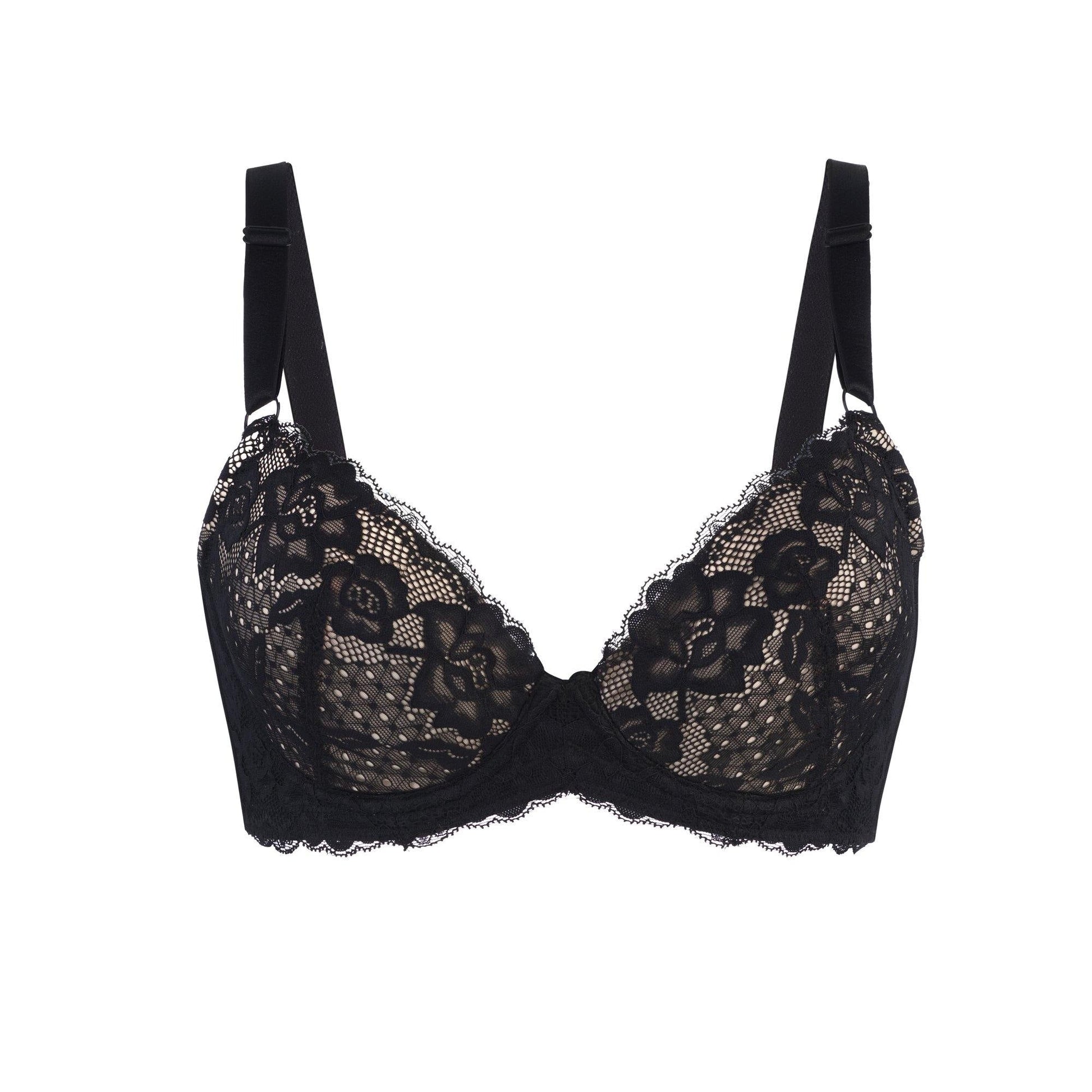 Debbie Lace Organic Cotton & Silk Plunge Bra-4