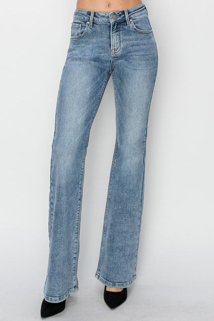 RISEN Full Size Mid Rise Bootcut Jeans-0