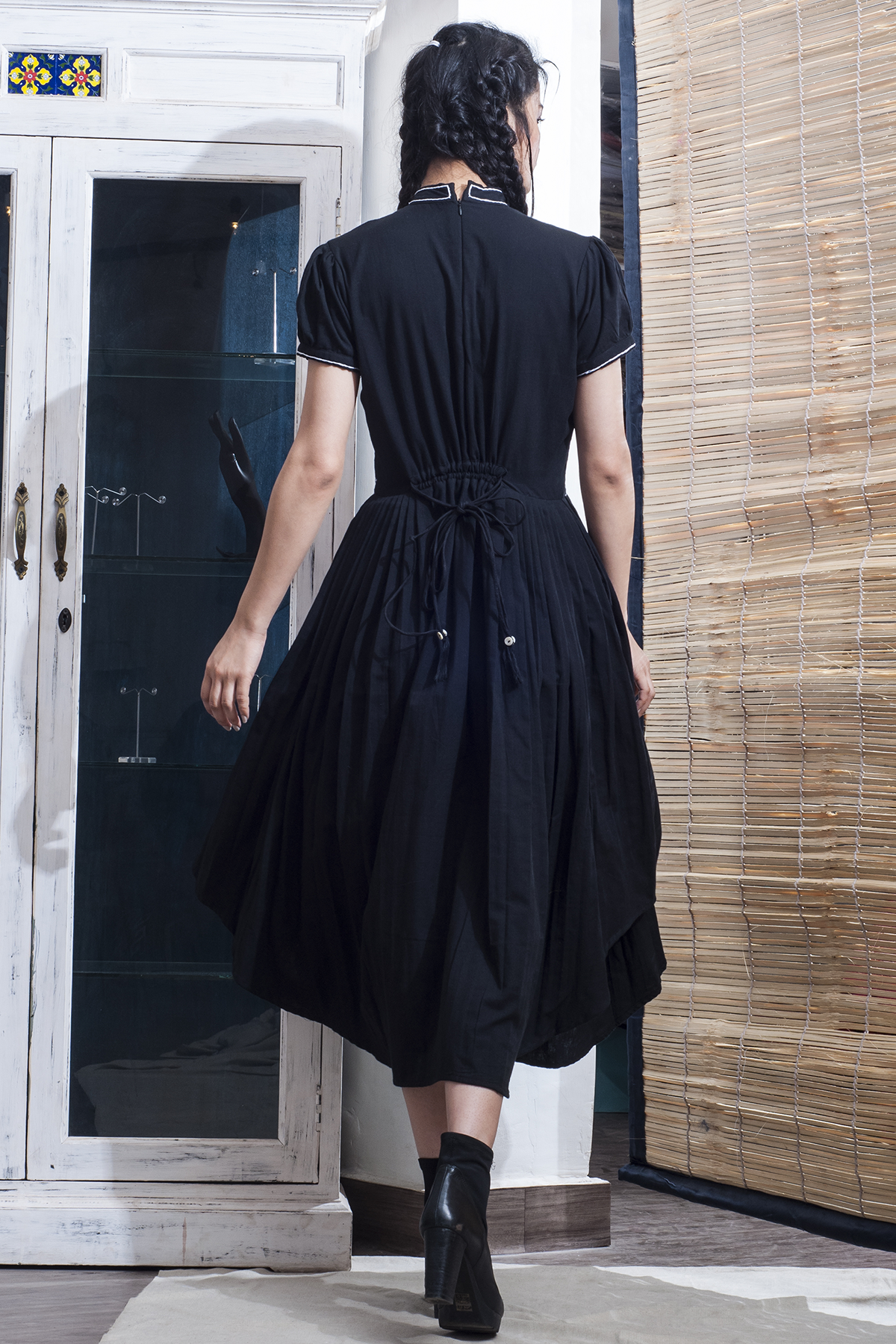 Ramira - Black Asymmetric Dress-3