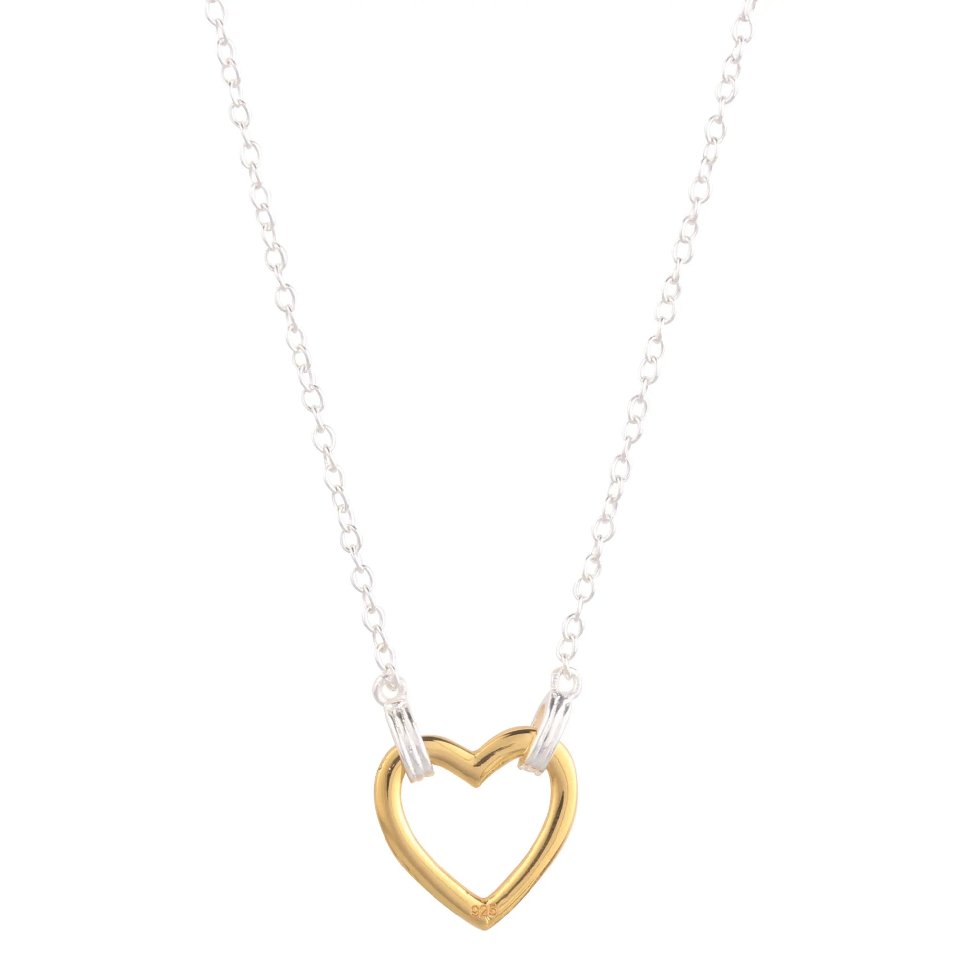 18K Gold Plated Heart Pendant Necklace-1