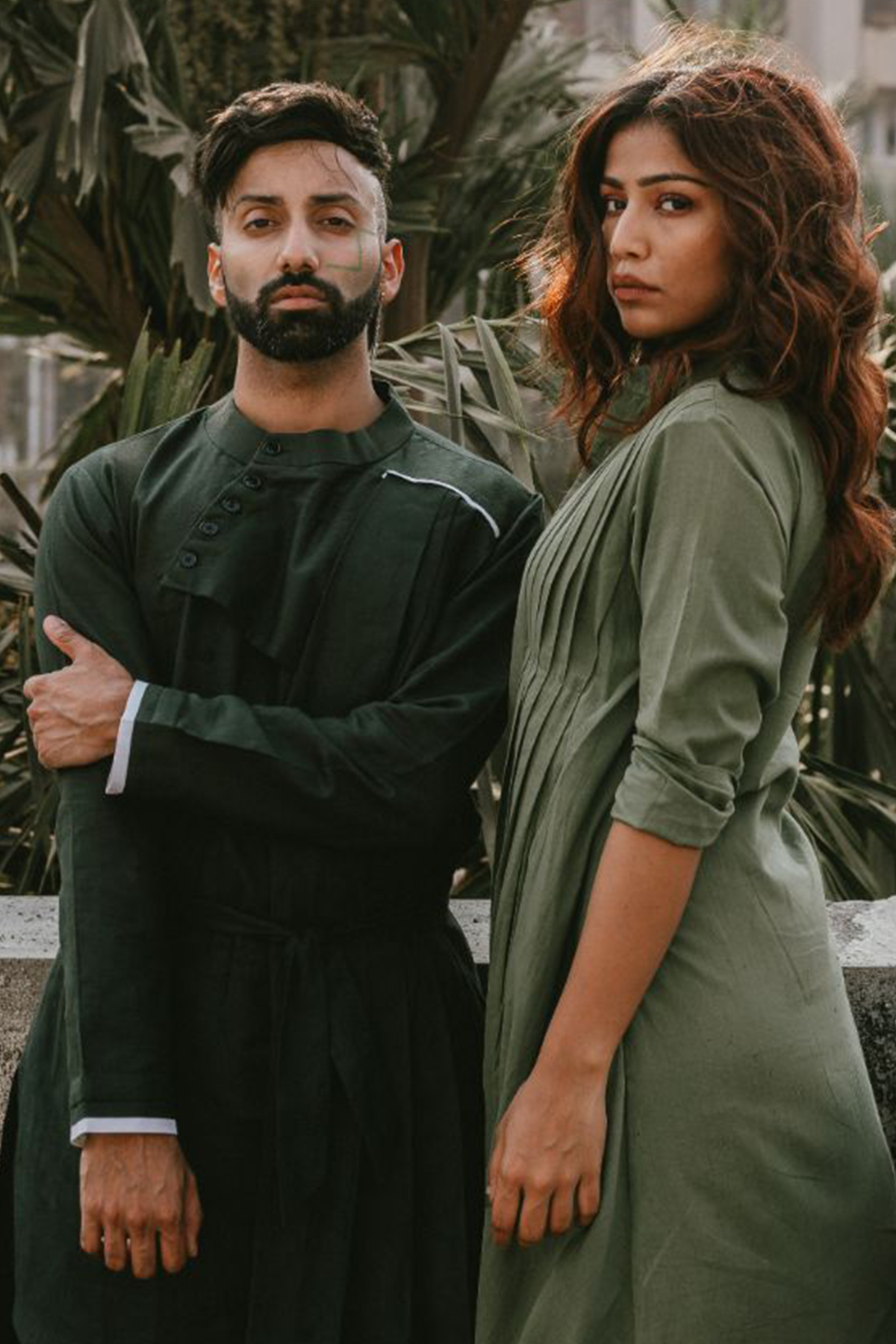 Santoshi Shetty x Bohame In Our - Green Cowl Dress-1