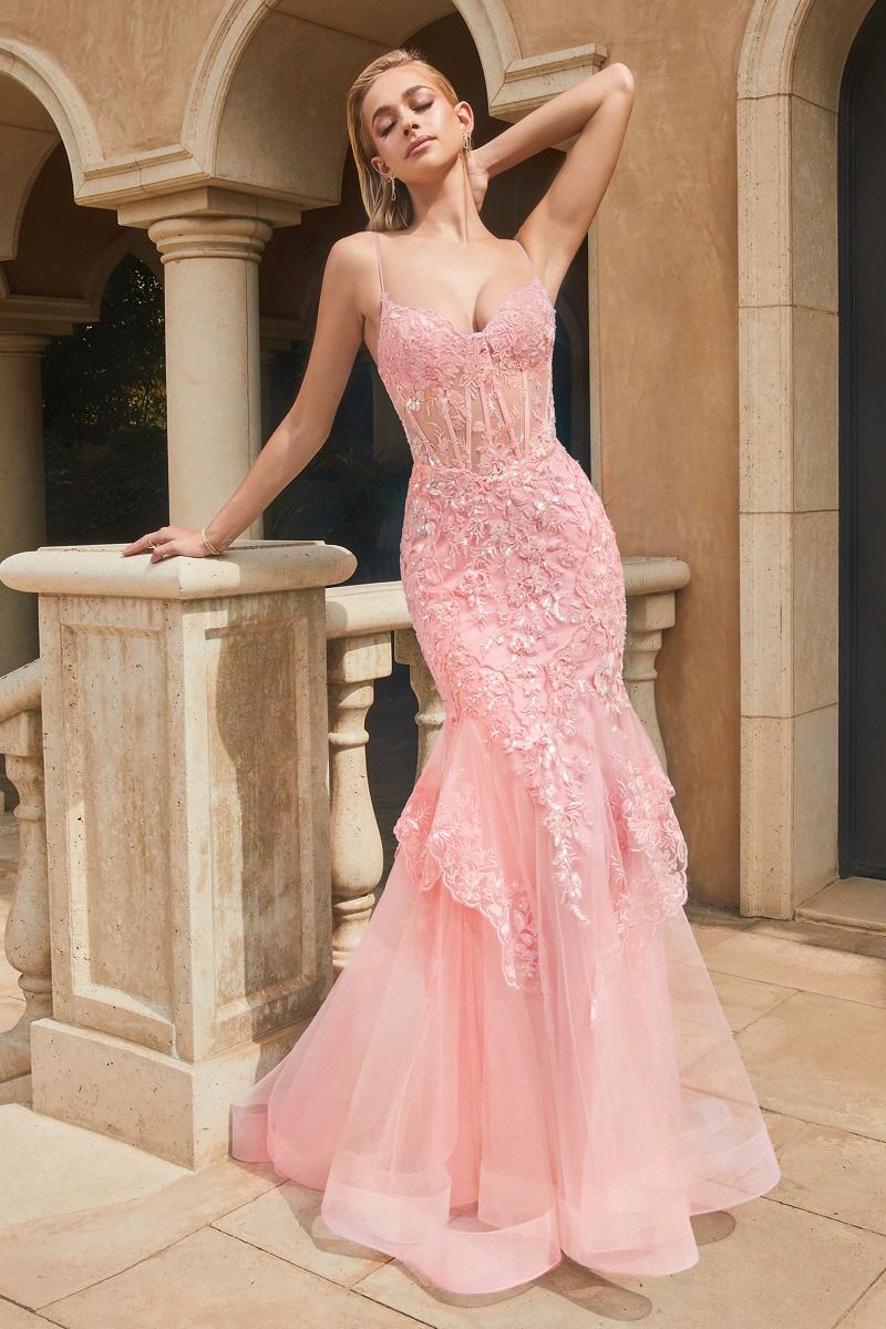 Lace & Tulle Mermaid Gown-3