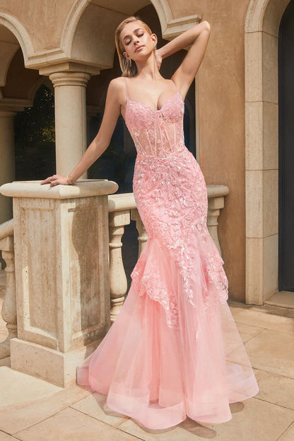 Lace & Tulle Mermaid Gown-3