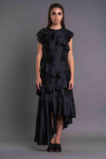 INFINITY RUFFLED DRESS-0