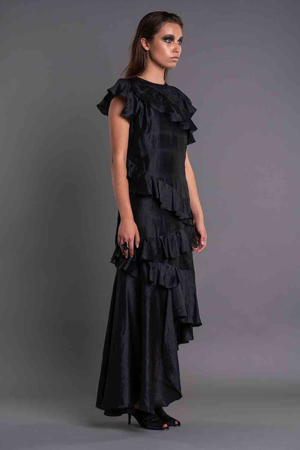 INFINITY RUFFLED DRESS-1