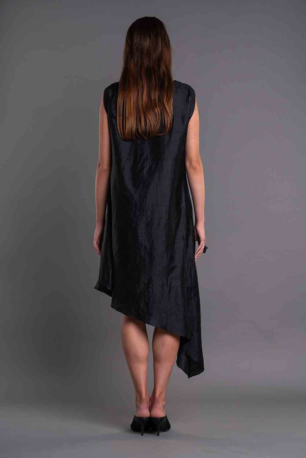 ASYMMETRICAL RUFFLED DRESS-2