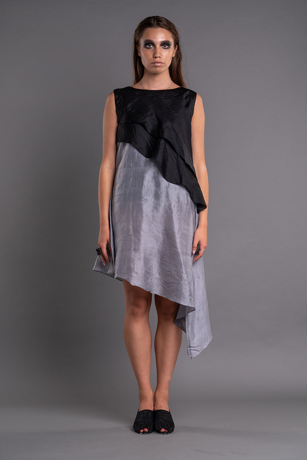 DRAPED SIDE DRESS-0