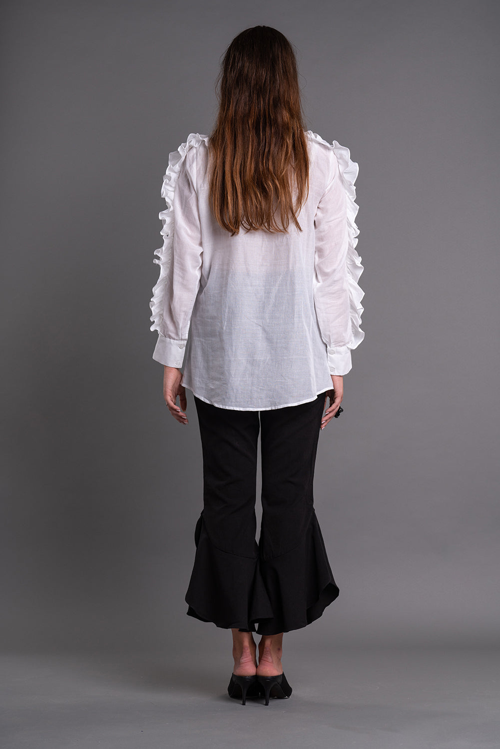 SHEER RUFFLED BLOUSE-2