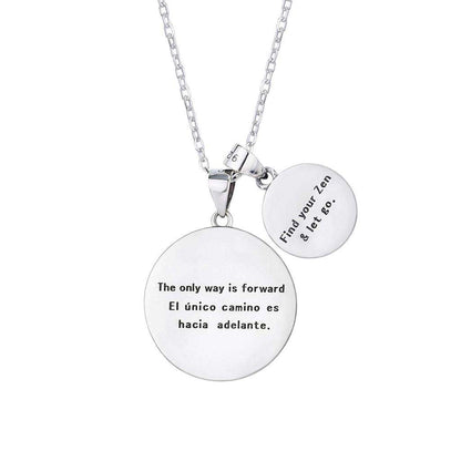 Only way is forward compass Necklace-1