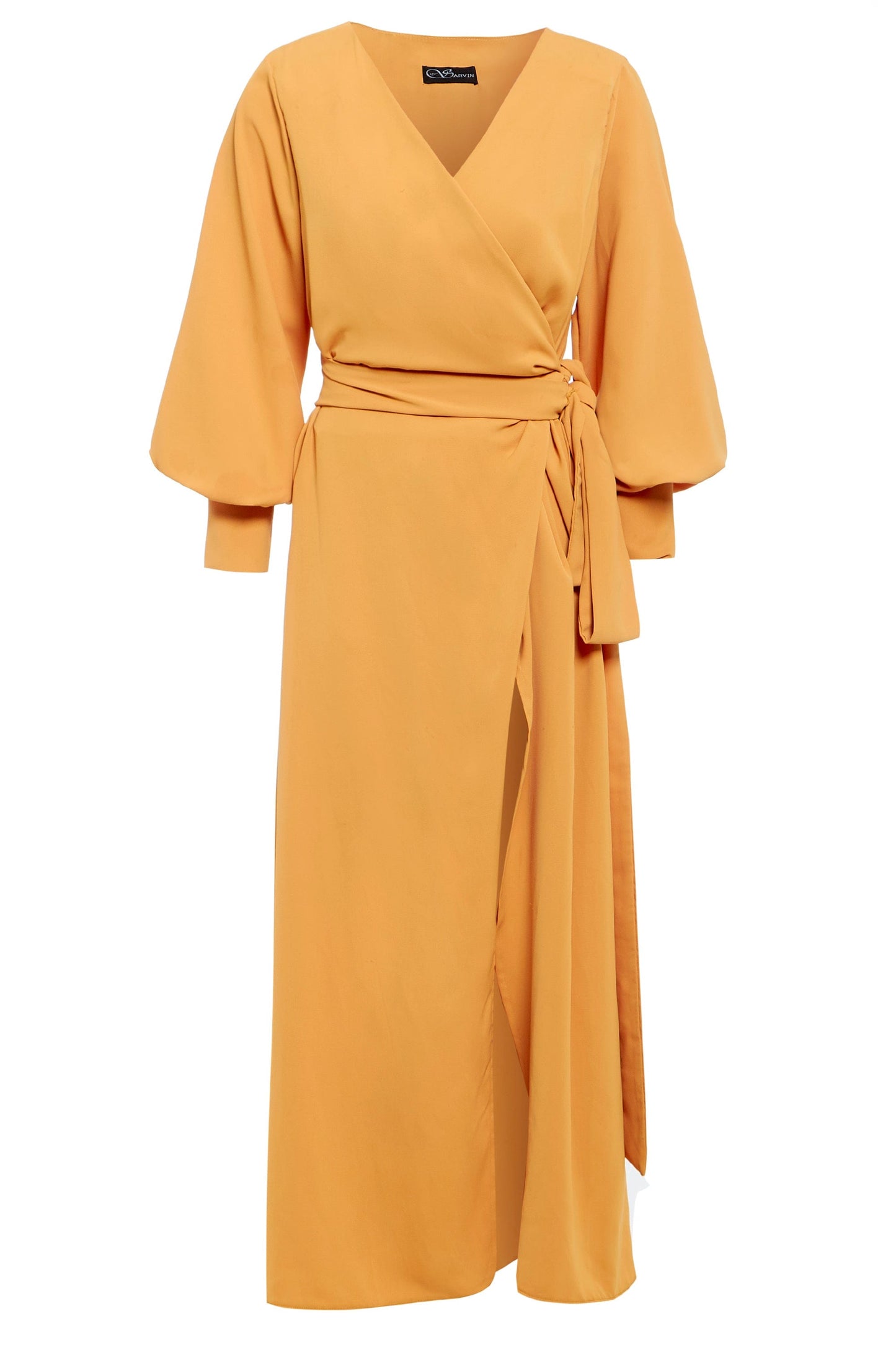 Mustard Wrap Dress-0