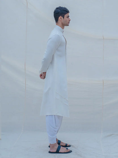 OFF WHITE COTTON KURTA SET-1