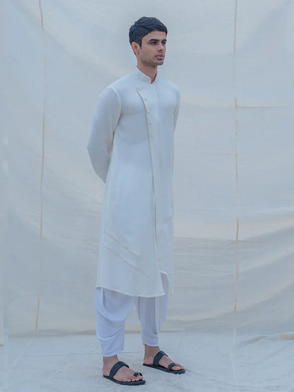 OFF WHITE COTTON KURTA SET-2