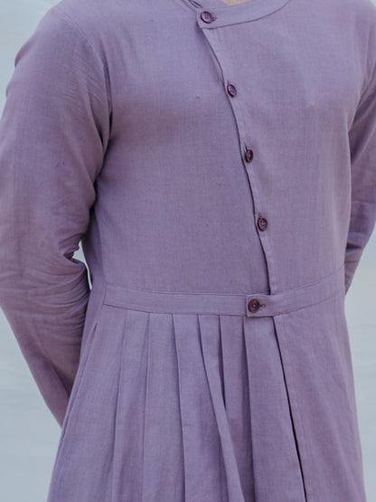 Cotton X Linen Mauve Kurta-1